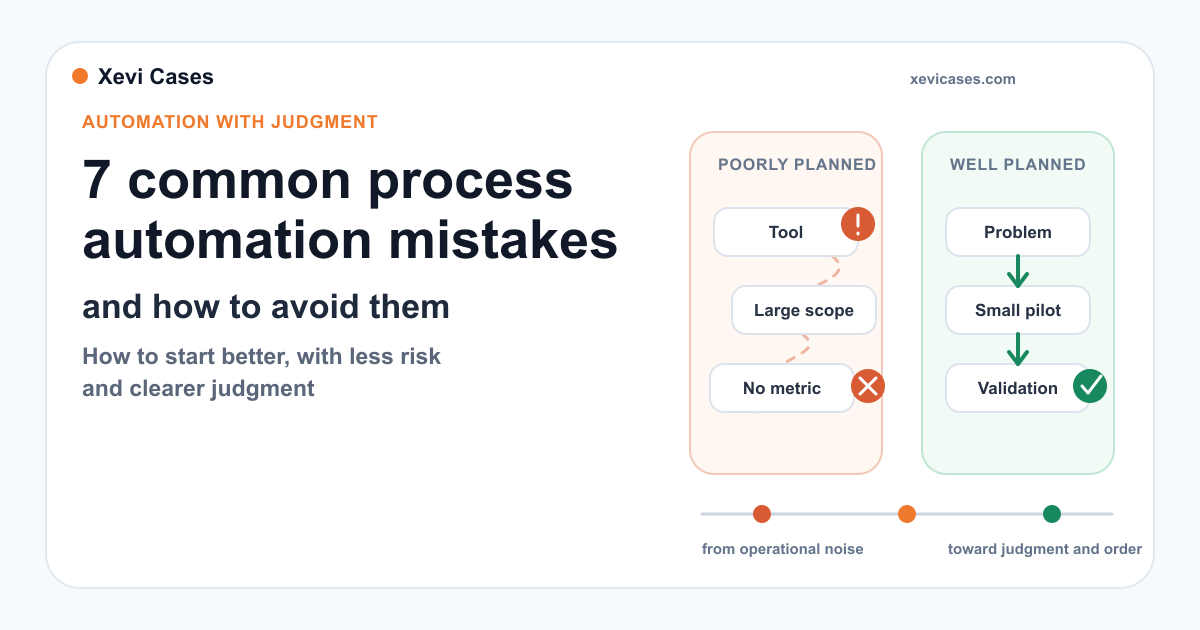 7 common process automation mistakes | Xevi Cases