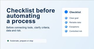 Checklist before automating a process