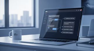 Example of an n8n workflow for scheduling social media posts
